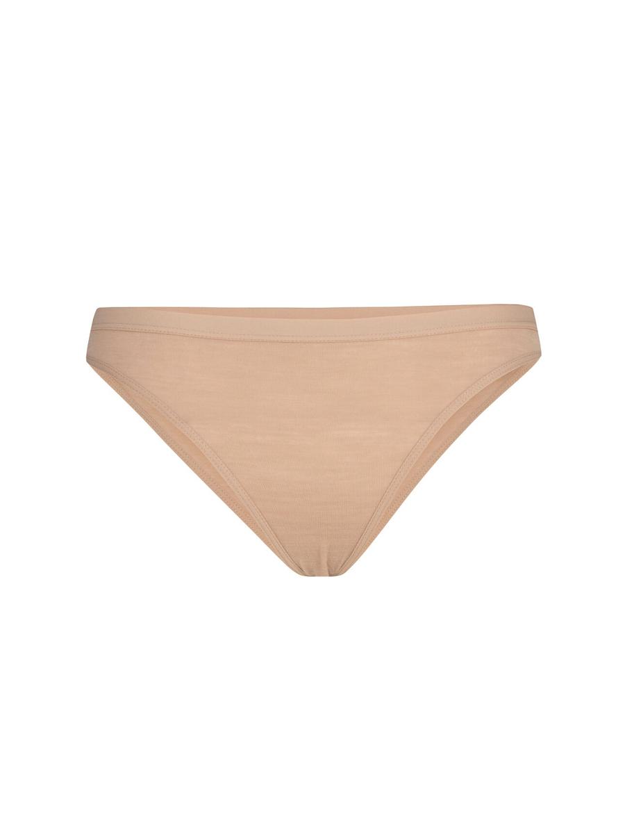 Praline Icebreaker Merino Siren Thong Women's Underwear | AU 1703EBCX